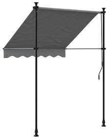 Toldo retrátil 150x150 cm tecido e aço antracite