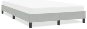 vidaXL Estrutura de cama sem colchão 120x220 cm veludo cinzento-claro