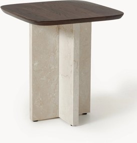 Mesa de apoio em madeira de carvalho e mármore Naida