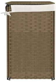 Cesto para roupa suja com 2 secções 53x35x57 cm vime PE
