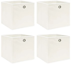 Caixas de arrumação 4 pcs 32x32x32 cm tecido branco