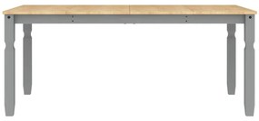 Mesa de jantar Corona 180x90x75 cm madeira pinho maciça cinza