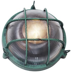 Candeeiro de Parede Exterior Verde Redondo IP44 - Noutica Industrial