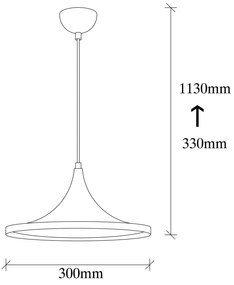 Chandelier Berceste – Preto – 30 x 30 cm