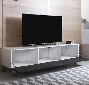 Mueble TV modelo Leiko H2 (160x42cm) color blanco y negro con patas de