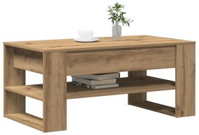 Mesa de centro vidaXL em Carvalho Artesanal 102x55x45 cm em Madeira de