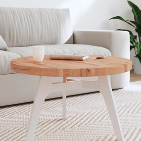 vidaXL Tampo de mesa redondo Ø70x4 cm madeira de faia maciça