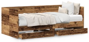 Cama de Dia com Gaveta Madeira antiga Madeira engenheirada
