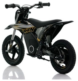 Mini moto eléctrica velocidade até 13 Km/h C/Limitador  RFN Warrior SX-E150 150W 12” Preto/Dourada