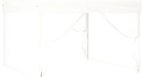 Tenda para festas dobrável com paredes laterais 3x3 m branco