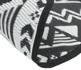 Tapete de exterior Ø120 cm ARAKIL PP preto