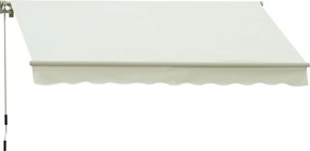 Toldo manual retrátil 295 x 245 cm para terraço, com manivela, ângulo ajustável entre 45° e 85°, em alumínio e poliéster 280 g/m², para terraço, varan