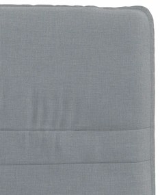Cadeiras de jantar 4 pcs tecido cinzento-claro