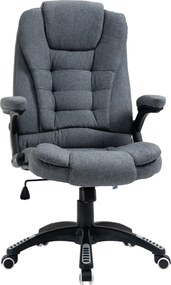 Vinsetto Cadeira de Escritório Ergonómica Conforto e Mobilidade 65x72x120 cm Cinza | Aosom Portugal