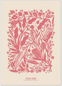 Póster Salmon Rose Garden