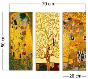 Quadro Decorativo MDF0067 – Multicolor – 20 x 50 cm (3 Peças)