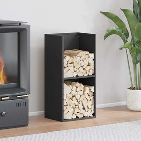 Suporte para lenha 40x30x80 cm aço laminado a frio preto