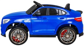 Carro elétrico para Crianças 12V 4x4 Mercedes Benz GLC63S Rodas de EVA, Assento de couro Azul