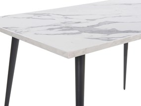 Mesa de Jantar com efeito de mármore branco 120 x 80 cm SANTIAGO Beliani