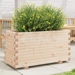 vidaXL Vaso/floreira de jardim 90x40x49,5 cm madeira de pinho maciça