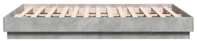 Estrutura de cama 140x190 cm derivados de madeira cinza cimento