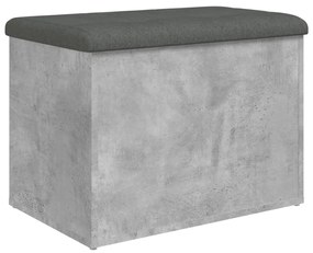Banco de arrumação 62x42x45cm derivados madeira cinzento sonoma