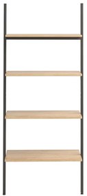 Unidade 4 prateleiras 64x34x150,5 cm castanho-claro e preto