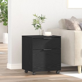 Gabinete Móvel vidaXL com Rodas Carvalho Preto 45x38x54 cm