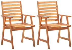 3 pcs conjunto de jantar para jardim madeira de acácia maciça