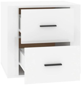 Mesa de cabeceira 50x39x47 cm branco brilhante