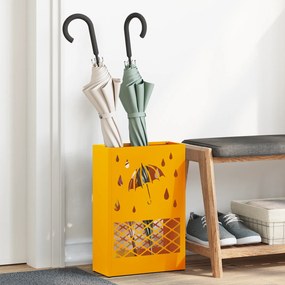 vidaXL Suporte de Guarda-Chuva Amarelo Mostarda da , 28x12x41 cm em Aço