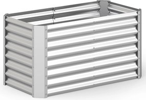 Floreira Elevada, 119,5 x 61,5 x 60,5 cm, Fundo Aberto, Prateado