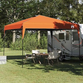 vidaXL Tenda de Toldo Laranja 300 x 300 x 227 / 236 / 245 cm Tecido Oxford