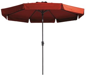 Guarda-sol de jardim Flores Luxe 300cm redondo vermelho tijolo