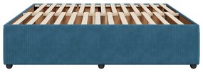Estrutura de cama 180x200 cm veludo azul