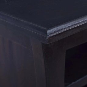 Móvel de TV 100x30x45 cm mogno maciço castanho café preto-claro