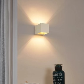 Candeeiro de Parede Moderno Bege G9 Quadrado - Transfer