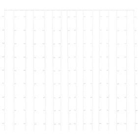 Cortina iluminação 300 luzes LED 3x3 m 8 funções branco frio
