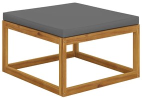 6 pcs conj. lounge jardim c/ almofadões madeira acácia maciça