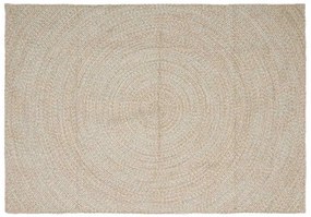 vidaXL Tapete Natural e Branco 160 x 230 cm Juta