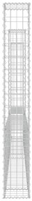 Cesto gabião em forma de U c/ 3 postes 260x20x150 cm ferro