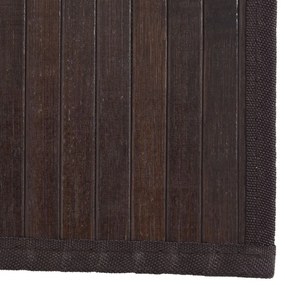 Tapete retangular 80x400 cm bambu castanho-escuro