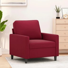 vidaXL Poltrona 60 cm veludo vermelho-tinto