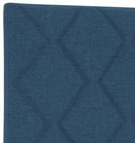 Cabeceira Design de Blocos de Diamante Azul 200 cm Tecido