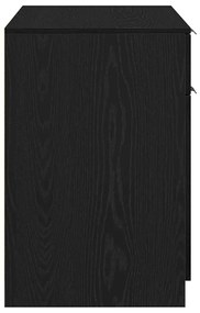 Escrivaninha de Carvalho Preto - 100x50x75 cm - Feita de Madeira de En