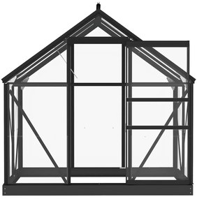 Estufa 155x103x191 cm alumínio e vidro antracite