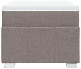 Cama com molas/colchão 80x200 cm tecido castanho-acinzentado
