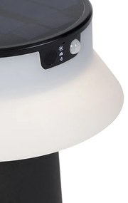 Lâmpada de exterior preta com LED e dimmer IP55 solar - Felice Moderno
