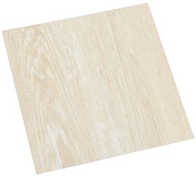 Tábuas de soalho autoadesivas 55 pcs 5,11 m² PVC bege