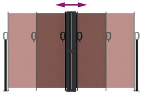 Toldo lateral retrátil 140x600 cm castanho